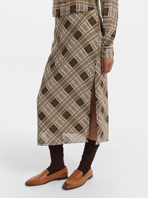 

Юбка миди в клетку