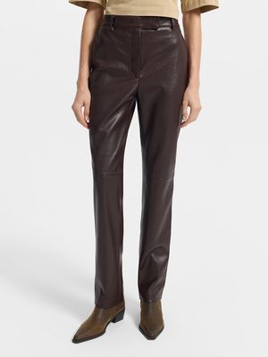 

Брюки из экокожи прямого кроя