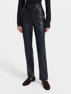 

Брюки из экокожи прямого кроя