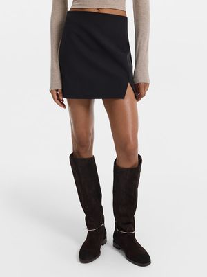 

Юбка мини с разрезом