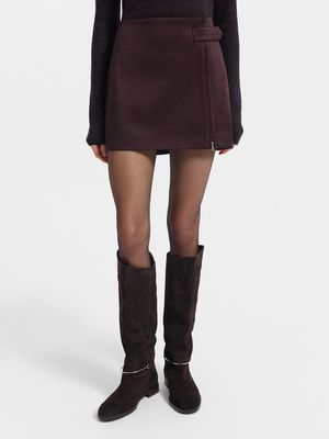 

Юбка мини из экозамши