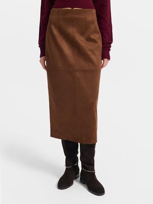 

Юбка-карандаш из экозамши