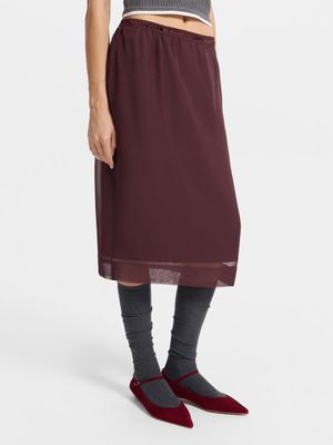 

Шифоновая юбка миди