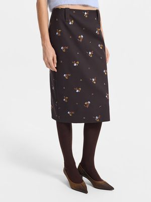 

Юбка-карандаш с цветочным принтом