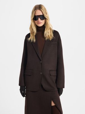 

Однобортный жакет с шерстью