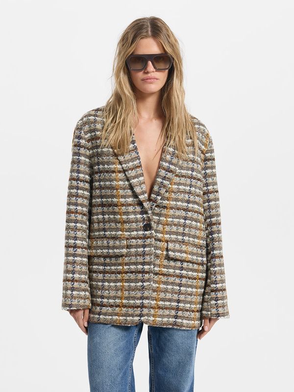 Твидовый жакет с шерстью