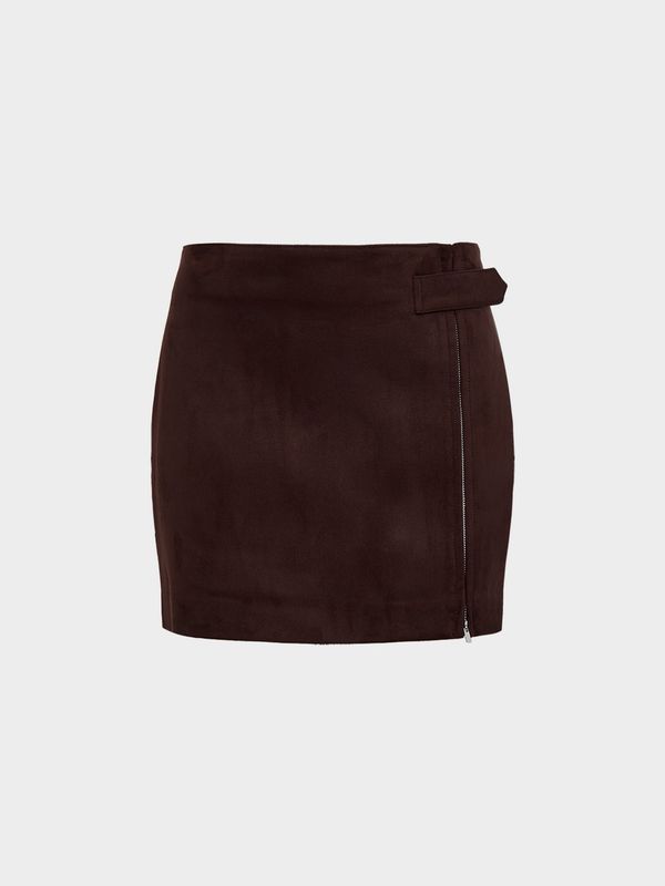 Юбка мини из экозамши