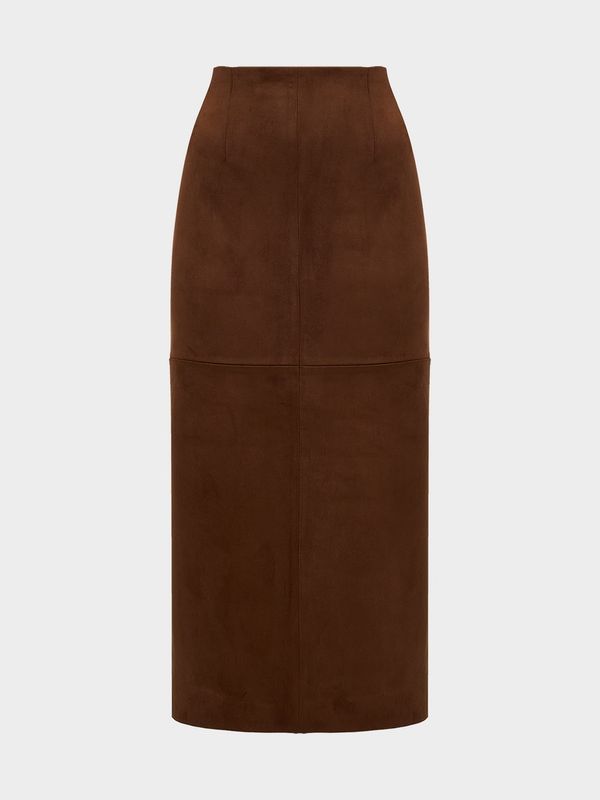 Юбка-карандаш из экозамши