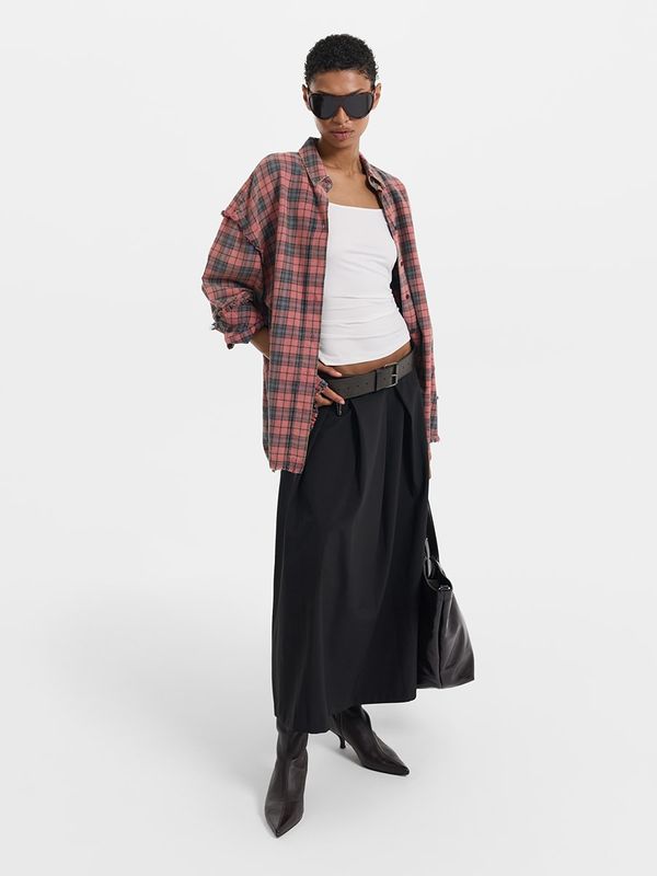 Юбка миди со складками