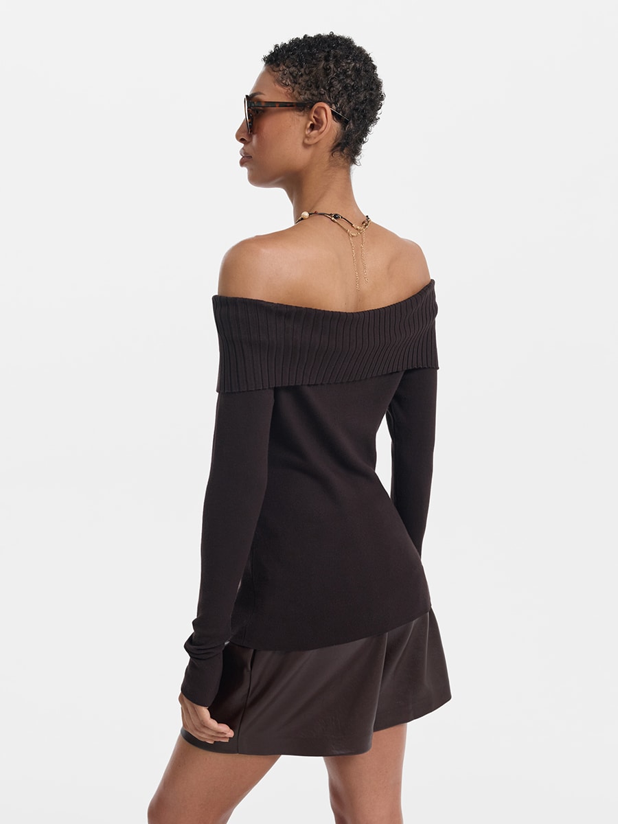 Джемпер с открытыми плечами 5359398827-22