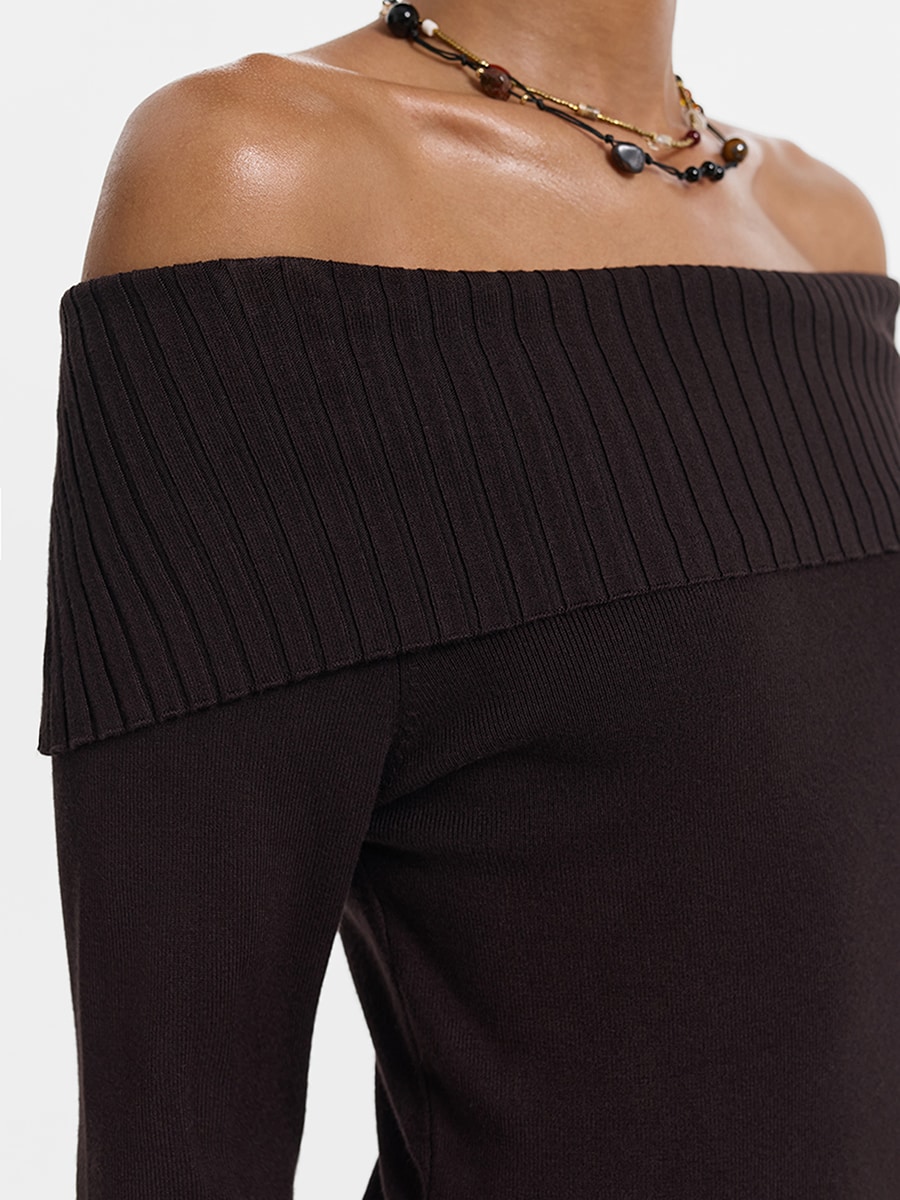 Джемпер с открытыми плечами 5359398827-22