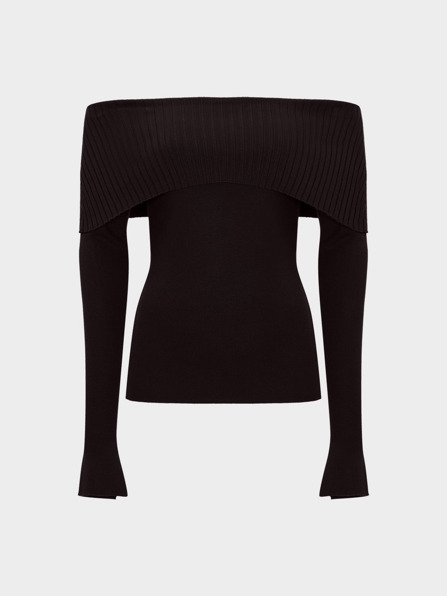 Джемпер с открытыми плечами 5359398827-22