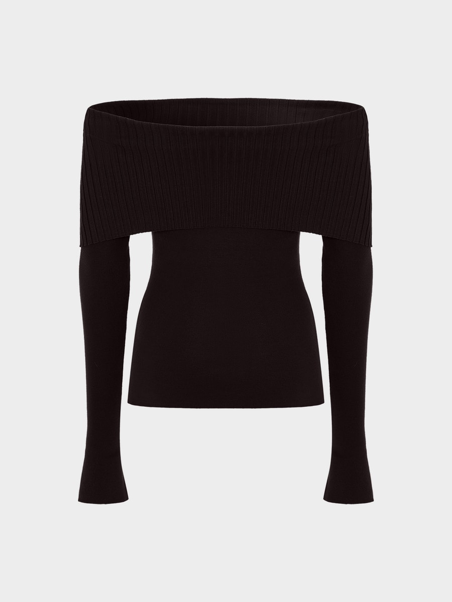 Джемпер с открытыми плечами 5359398827-22