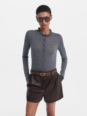 

Кардиган прилегающего кроя из шерсти