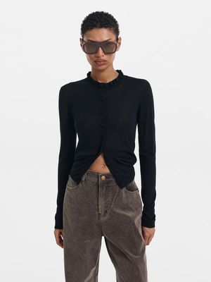 

Кардиган прилегающего кроя из шерсти