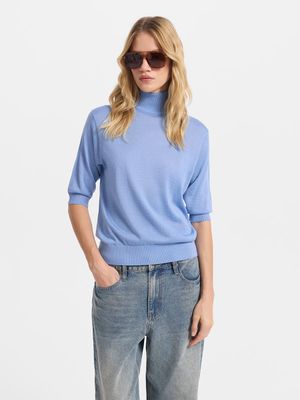 

Свитер из шерсти с короткими рукавами