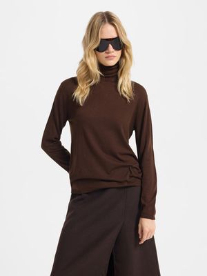 

Водолазка с шерстью и шелком