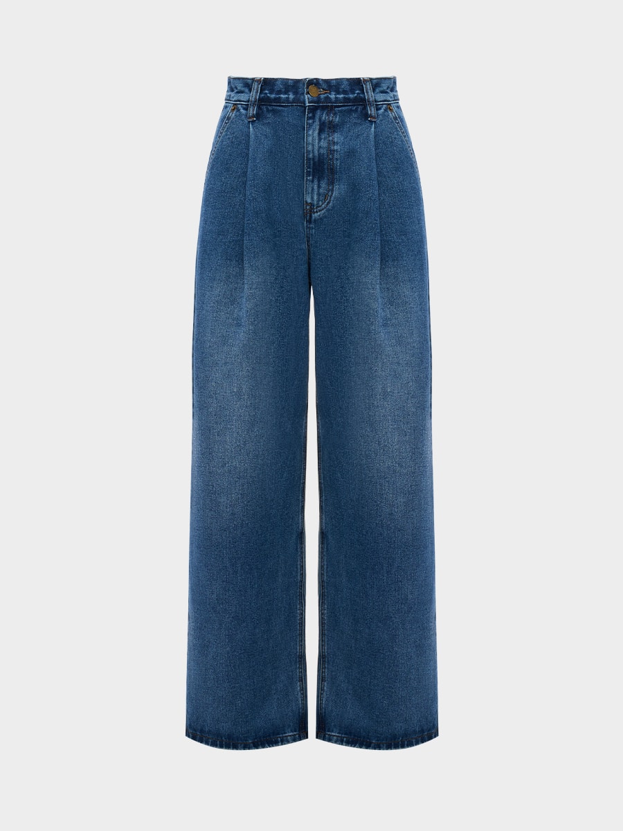 Джинсы Wide leg с высокой посадкой
