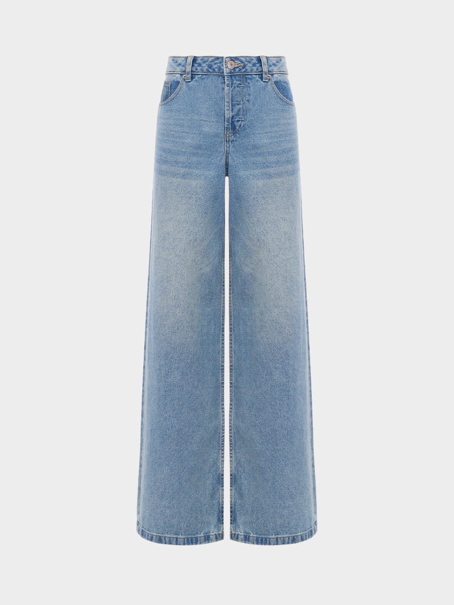 Джинсы Wide leg со средней посадкой