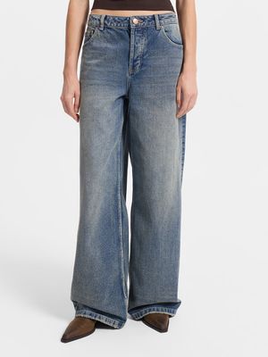 

Джинсы Wide leg со средней посадкой