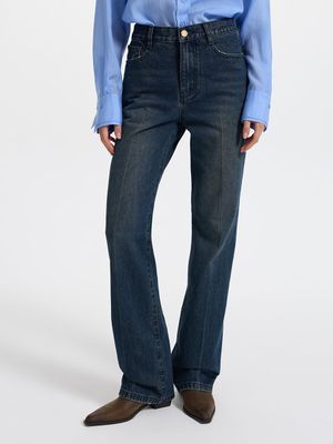 

Джинсы Straight fit с высокой посадкой