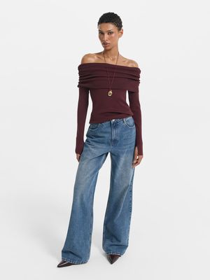 

Джинсы Wide leg с высокой посадкой