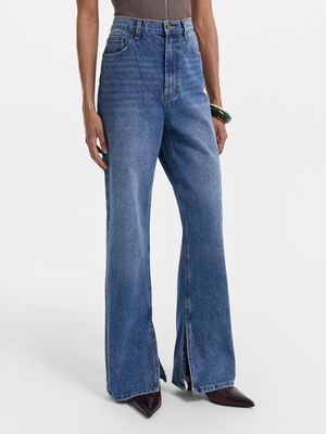 Джинсы Straight fit с высокой посадкой