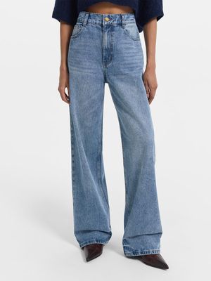 

Джинсы Straight fit с высокой посадкой