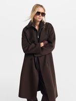 Двубортное пальто из шерсти 