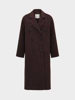 Двубортное пальто из шерсти 