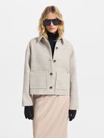 Укороченная куртка с шерстью