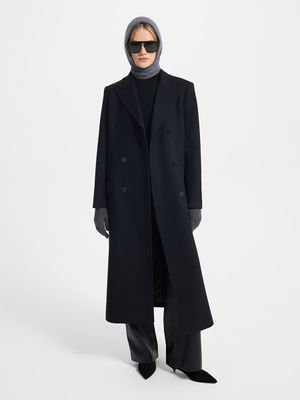 

Двубортное пальто из шерсти