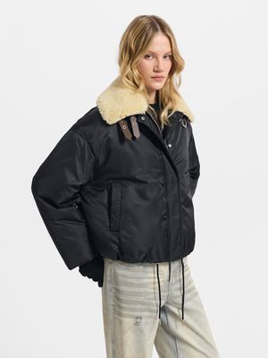 

Куртка-бомбер из водонепроницаемого нейлона