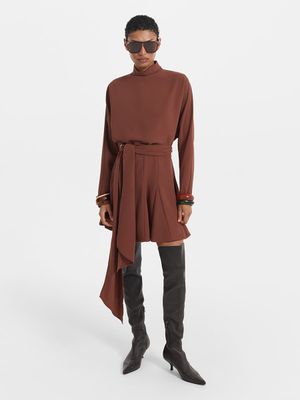 

Платье мини с поясом