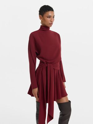 

Платье мини с поясом