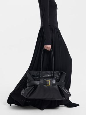 

Сумка из экокожи с ремнем