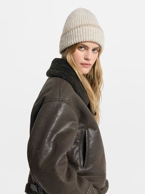 

Шапка бини с шерстью