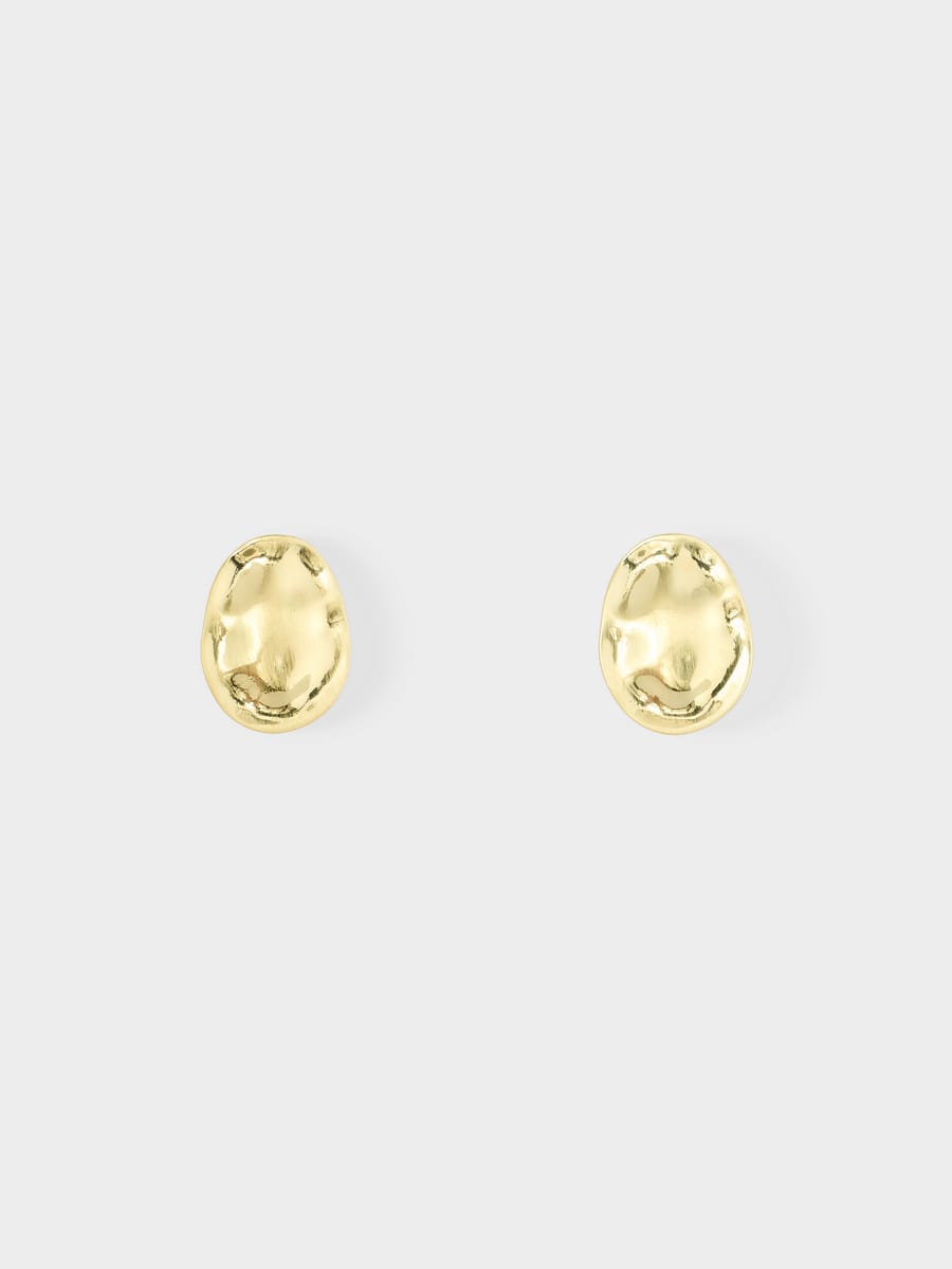 Серьги из мятого металла
