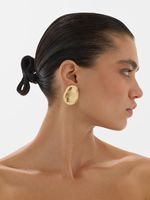Серьги из мятого металла