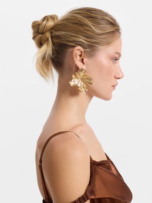 

Объемные серьги в форме цветков