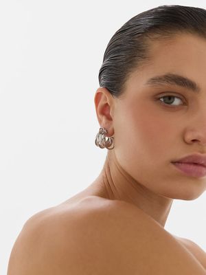 

Объемные серьги-кольца