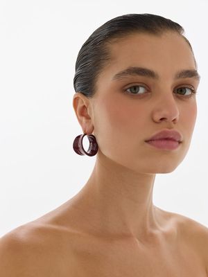 

Объемные серьги-кольца