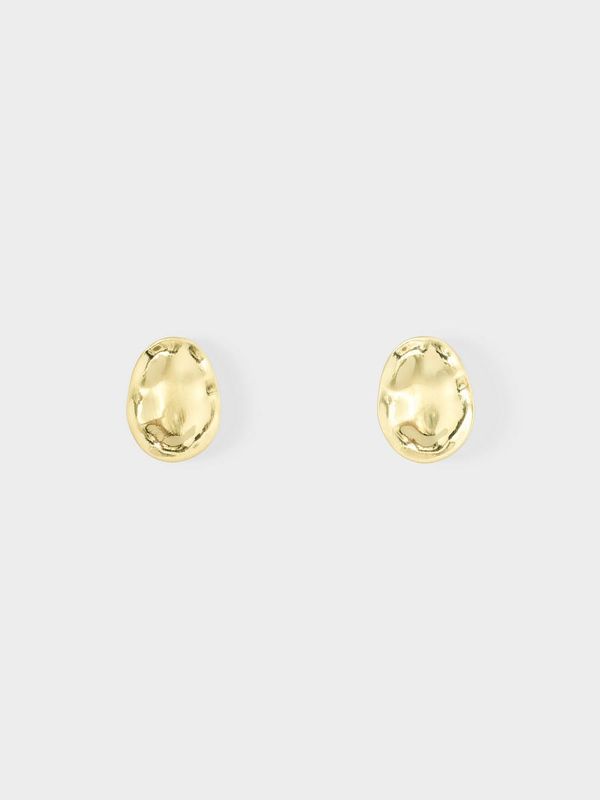 Серьги из мятого металла
