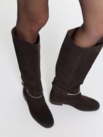 Сапоги из натуральной замши