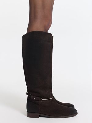 

Сапоги из натуральной замши