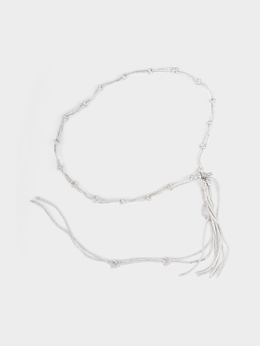 Пояс-шнурок со стразами