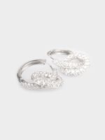 Серьги-конго со стразами