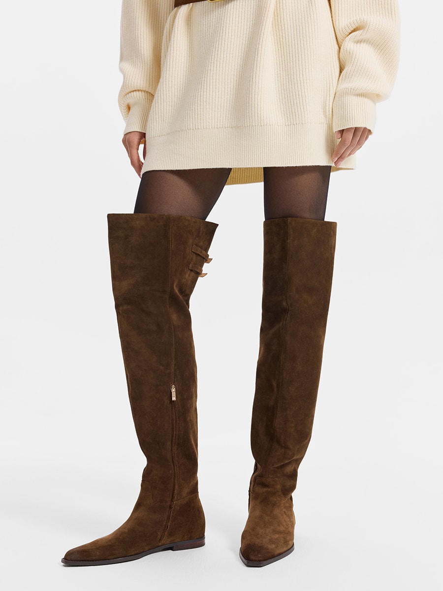 Ботфорты из натуральной замши