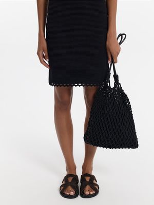 

Плетеная сумка с хлопком