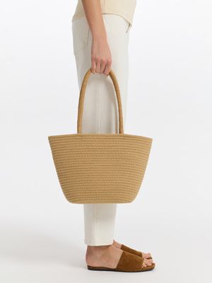 

Плетеная сумка-шоппер из рафии